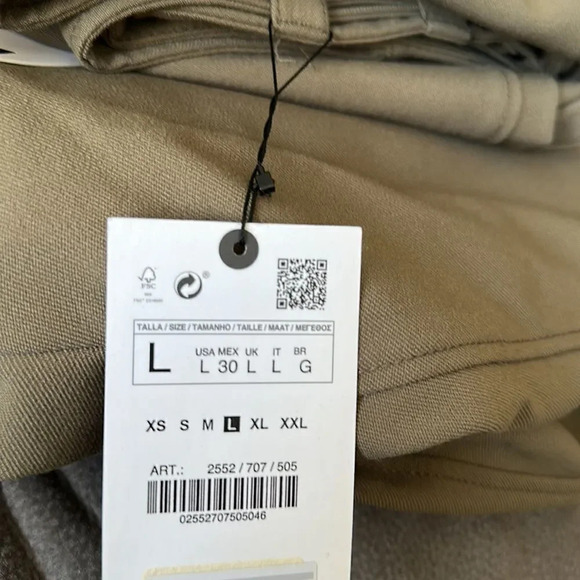 ZARA | Khaki | CULOTTES WITH BELT - Picture 9 of 11